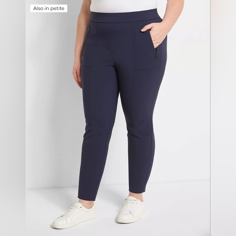 NWT Lane Bryant On-The-Go Slim Ankle Pant in Navy Size 22